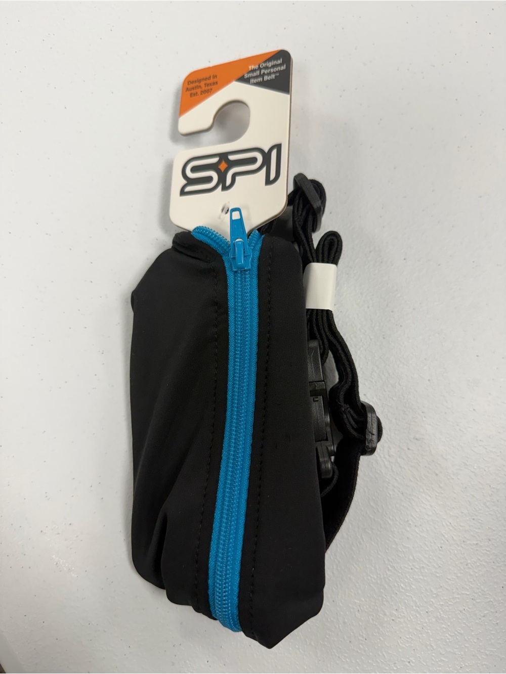 NEW SPIbelt Original Small Personal Item Running Belt Black/Turquoise NIB